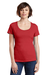 District Women's Perfect Weight Scoop Tee - Classic Red