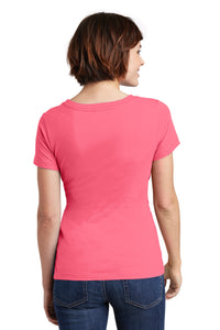 District Women's Perfect Weight Scoop Tee - Coral Back