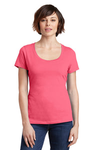 District Women's Perfect Weight Scoop Tee - Coral
