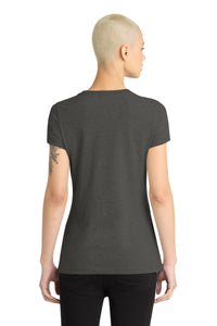 District  Women's Perfect Blend CVC Tee - Heathered Charcoal Back