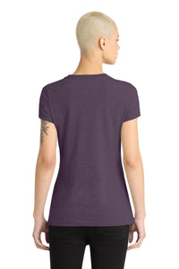 District  Women's Perfect Blend CVC Tee - Heathered Eggplant Back