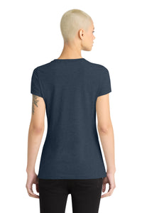District  Women's Perfect Blend CVC Tee - Heathered Navy Back