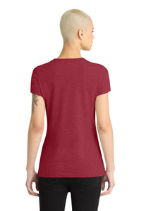District  Women's Perfect Blend CVC Tee - Heathered Red Back