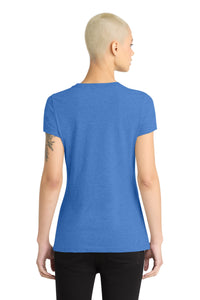 District  Women's Perfect Blend CVC Tee - Heathered Royal Back