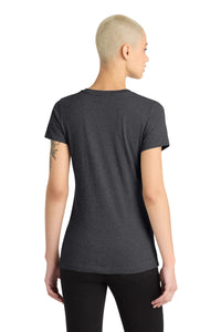 District Women's Perfect Blend CVC V-Neck Tee - Heathered Charcoal Back