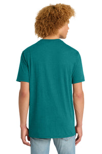 District   Perfect Tri   DTG Tee DM130DTG - Heathered Teal Back