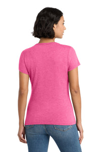 District  Women's Perfect Tri Tee - Fuchsia Frost Back