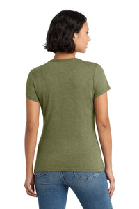 District  Women's Perfect Tri Tee - Military Green Frost Back