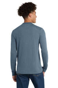 District Perfect Tri Long Sleeve Tee - Flint Blue Heather Back