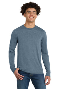 District Perfect Tri Long Sleeve Tee - Flint Blue Heather