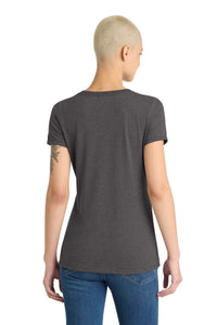 District Women's Perfect Tri V-Neck Tee - Heathered Charcoal Back