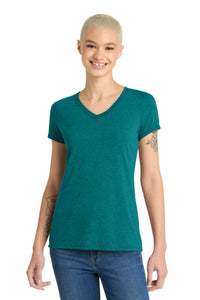 District Women's Perfect Tri V-Neck Tee - Heathered Teal