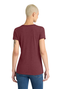 District Women's Perfect Tri V-Neck Tee - Maroon Frost Back