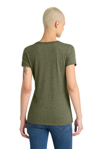 District Women's Perfect Tri V-Neck Tee - Military Green Frost Back