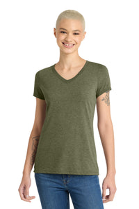 District Women's Perfect Tri V-Neck Tee - Military Green Frost