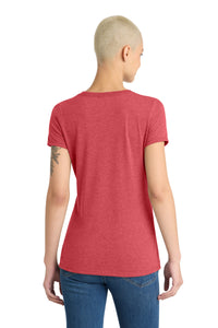 District Women's Perfect Tri V-Neck Tee - Red Frost Back