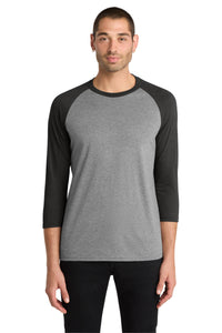 District  Perfect Tri 3/4-Sleeve Raglan - Black Frost/ Grey Frost