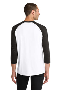 District  Perfect Tri 3/4-Sleeve Raglan - Black/ White Back