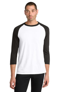 District  Perfect Tri 3/4-Sleeve Raglan - Black/ White