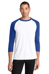 District  Perfect Tri 3/4-Sleeve Raglan - Deep Royal/ White