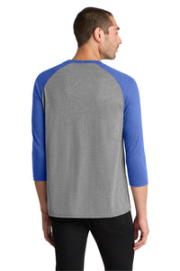 District  Perfect Tri 3/4-Sleeve Raglan - Royal Frost/ Grey Frost Back