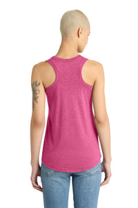 District  Women's Perfect Tri Racerback Tank - Fuchsia Frost Back