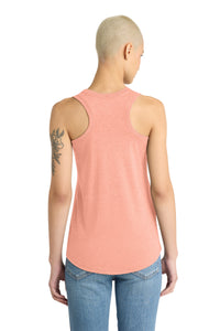 District  Women's Perfect Tri Racerback Tank - Heathered Dusty Peach Back