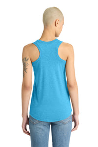 District  Women's Perfect Tri Racerback Tank - Turquoise Frost Back