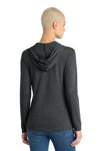 District Women's Perfect Tri Long Sleeve Hoodie - Black Frost Back