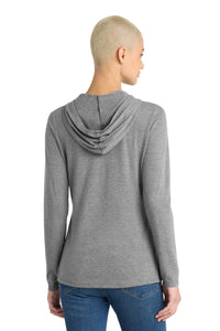 District Women's Perfect Tri Long Sleeve Hoodie - Grey Frost Back