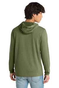 District Perfect Tri Long Sleeve Hoodie - Military Green Frost Back