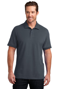DISCONTINUED District Made Mens Stretch Pique Polo - Grey Smoke
