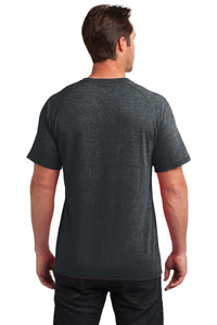 DISCONTINUED District Made Mens Tri-Blend Pocket Tee - Charcoal Heather Back