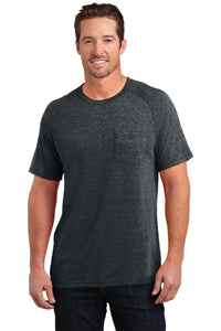 DISCONTINUED District Made Mens Tri-Blend Pocket Tee - Charcoal Heather