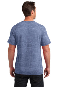 DISCONTINUED District Made Mens Tri-Blend Pocket Tee - Navy Heather Back
