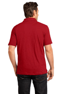 DISCONTINUED District Made - Mens Slub Polo - Classic Red Back