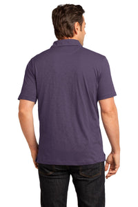 DISCONTINUED District Made - Mens Slub Polo - Eggplant Back
