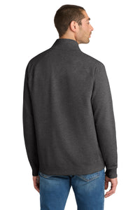 District Lightweight Fleece 1/4-Zip - Heathered Black Back