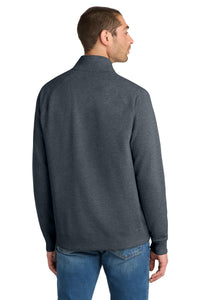 District Lightweight Fleece 1/4-Zip - Heathered Navy Back