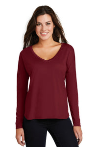 DISCONTINUED District  Women's Drapey Long Sleeve Tee - Cardinal