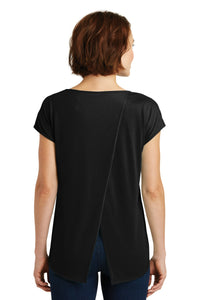 DISCONTINUED District  Women's Drapey Cross-Back Tee - Black Back