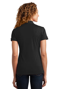 DISCONTINUED District Made Ladies Double Pocket Polo - Black Back