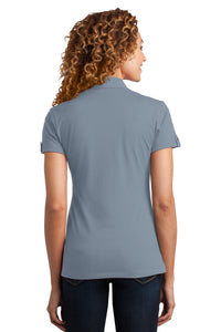 DISCONTINUED District Made Ladies Double Pocket Polo - Storm Grey Back