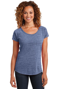 DISCONTINUED District Made Ladies Tri-Blend Scoop Tee - Navy Heather