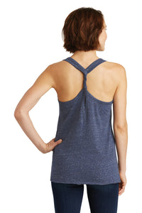 DISCONTINUED District  Women's Cosmic Twist Back Tank - Navy/ Royal Cosmic Back