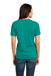 DISCONTINUED District Made - Ladies Modal Blend Relaxed V-Neck Tee - Jade Back