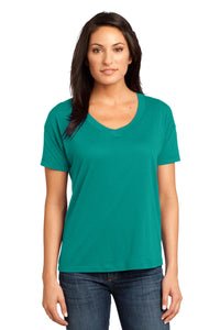DISCONTINUED District Made - Ladies Modal Blend Relaxed V-Neck Tee - Jade