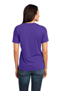 DISCONTINUED District Made - Ladies Modal Blend Relaxed V-Neck Tee - Purple Back