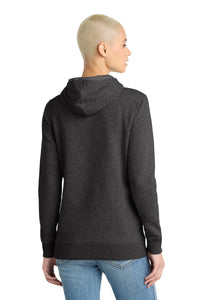District  Women's Lightweight Fleece Hoodie - Heathered Black Back