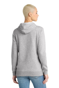 District  Women's Lightweight Fleece Hoodie - Heathered Grey Back